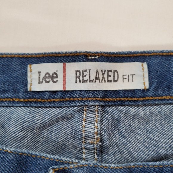 Lee Jeans Mens 40x32 Heavy Blue Denim Relaxed Fit Straight Leg Casual Classic - Picture 2 of 15